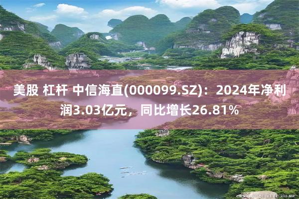 美股 杠杆 中信海直(000099.SZ)：2024年净利润3.03亿元，同比增长26.81%